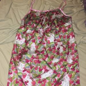 bunny and strawberry nightgown